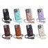 Phone Case With Adjustable Ring Holder Lanyard Wallet Bag Phone Case Protective Shockproof Leather Case For IPhone 15 light purple iPhone15plus