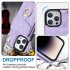 Phone Case With Adjustable Ring Holder Lanyard Wallet Bag Phone Case Protective Shockproof Leather Case For IPhone 15 deep purple iPhone15