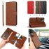 Phone Case With Card Holder Flip Book PU Leather Protective Cover Shockproof Shell Phone Cover Compatible For IPhone 15 brown iPhone15 Pro