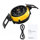 Phone Cooler Semiconductor Radiator Backclip Cooling Fan With Nut Hole Plug-Play Live Broadcast Gaming Accessories black yellow