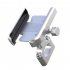 Phone Holder Sturdy Motorcycle Bike Handlebar Phone Mount With Silicone Cushion Suitable For 4 7 Inch Phones 20 30mm Handlebar Silver mirror mount