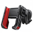 Phone Holder Sturdy Motorcycle Bike Handlebar Phone Mount Triple Protection Universal 360°Adjustment Cell Phone Holder For 4.7-7 Inches Mobile Phones	 black red