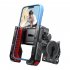 Phone Holder Sturdy Motorcycle Bike Handlebar Phone Mount Triple Protection Universal 360  Adjustment Cell Phone Holder For 4 7 7 Inches Mobile Phones  black red