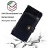 Phone Leather Case with Card Holder Flip Phone Wallet Black for iPhone 14
