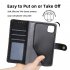 Phone Leather Case with Card Holder Flip Phone Wallet Black for iPhone 14