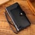 Phone Leather Case with Card Holder Flip Phone Wallet Black for iPhone 14 Plus