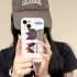 Phone Protection Case Cartoon Funny Cat Shockproof Cover Mobile Phone Protective Skin Precise Hole Position Compatible For IPhone 2 Cats in Christmas Hats 15pro