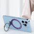 Phone Ring Grips Holder Kickstand Gym Cell Phone Finger Ring Holder Back Loop Sticky Rotation Strap For Smartphone Purple