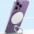 Phone Ring Grips Holder Kickstand Gym Cell Phone Finger Ring Holder Back Loop Sticky Rotation Strap For Smartphone Purple