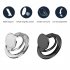 Phone Ring Holder Finger Kickstand Retractable 360   Rotation Thin Cell Phone Back Grip Foldable Cellphone Stand silver