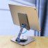 Phone Stand 360 degree Rotatable Angle Height Adjustable Foldable Desktop Tablet Phone Holder Bracket Tyrant gold