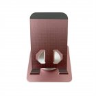 Phone Stand 360-degree Rotatable Angle Height Adjustable Foldable Desktop Tablet Phone Holder Bracket Rose gold