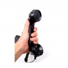 Phone Telephone Anti-radiation Receivers Universal Fashion Retro Cell Phone Handset External Microphone black