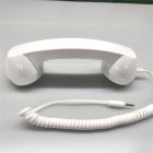 Phone Telephone Anti-radiation Receivers Universal Fashion Retro Cell Phone Handset External Microphone White