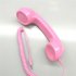 Phone Telephone Anti radiation Receivers Universal Fashion Retro Cell Phone Handset External Microphone White