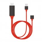 Phone to TV 1080P Universal HDMI HDTV AV Adapter Cable For iOS Android Mobile Phone Red