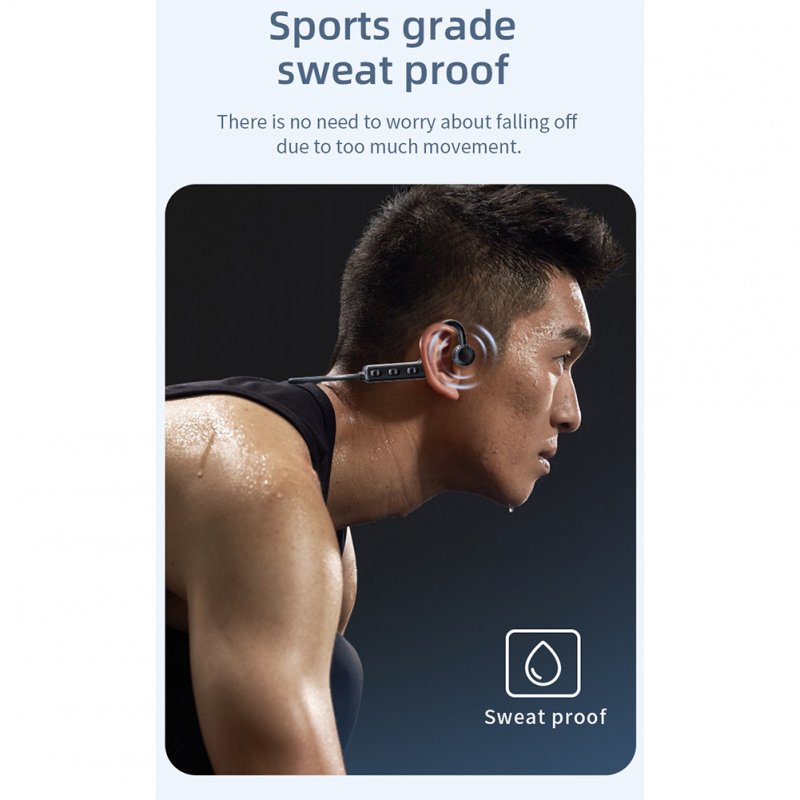 Ks-19 Bluetooth Headset Hanging Neck Bone Conduction Business Sports Earbuds Hifi Stereo Music Gaming Earphones 