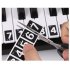 Piano Keyboard Sound Name Stickers 61 Keys Keyboard Stickers  English version of the 61 key