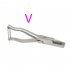 Pig Ear Plier Stainless Steel Pig Ear Punch Pliers U Shaped V Shaped Animal Ear Pliers Veterinary Ear Marking Pliers Animal Identify Tool Farm Animals Livestock