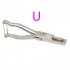Pig Ear Plier Stainless Steel Pig Ear Punch Pliers U Shaped V Shaped Animal Ear Pliers Veterinary Ear Marking Pliers Animal Identify Tool Farm Animals Livestock