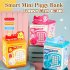 Piggy Bank Toy Electronic ATM Savings Machine Simulation Fingerprint Password Unlocking Money Box For Kids pink