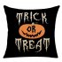 Pillow Case Halloween Pumpkin Trick or Treat Letters Decoration Flax Sofa Cushion Pillow Case Cover B 45 45cm