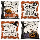 Pillow Covers 18x18 Set Of 4 Halloween Decor Outdoor/Indoor Fall Pillow Cases Decorative Cushion Covers 18x18inch/45 x 45cm