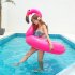 Pink Flamingo Pool Float Inflatable Swimming Ring Water Sports Floating Row For Outdoor Beach Pool Lake pink flamingo 90CM