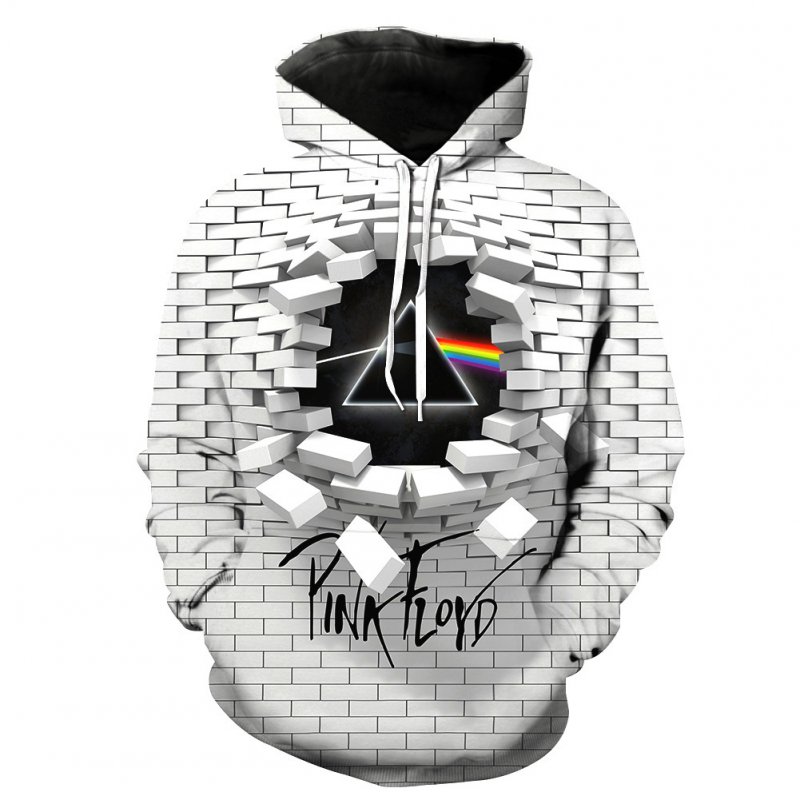 Pink Floyd 3D Digital Print Sweater for Men and Women Hooded Sweater white_XXXL