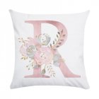 Pink Letter Printing Polyester Peach Skin Throw Pillow Cover 18  45 45cm