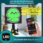 Pixel Display Screen Smartphone App Control DIY Custom Emoticon Message Screen Panel With 32x32 Pixel For Home Decor black