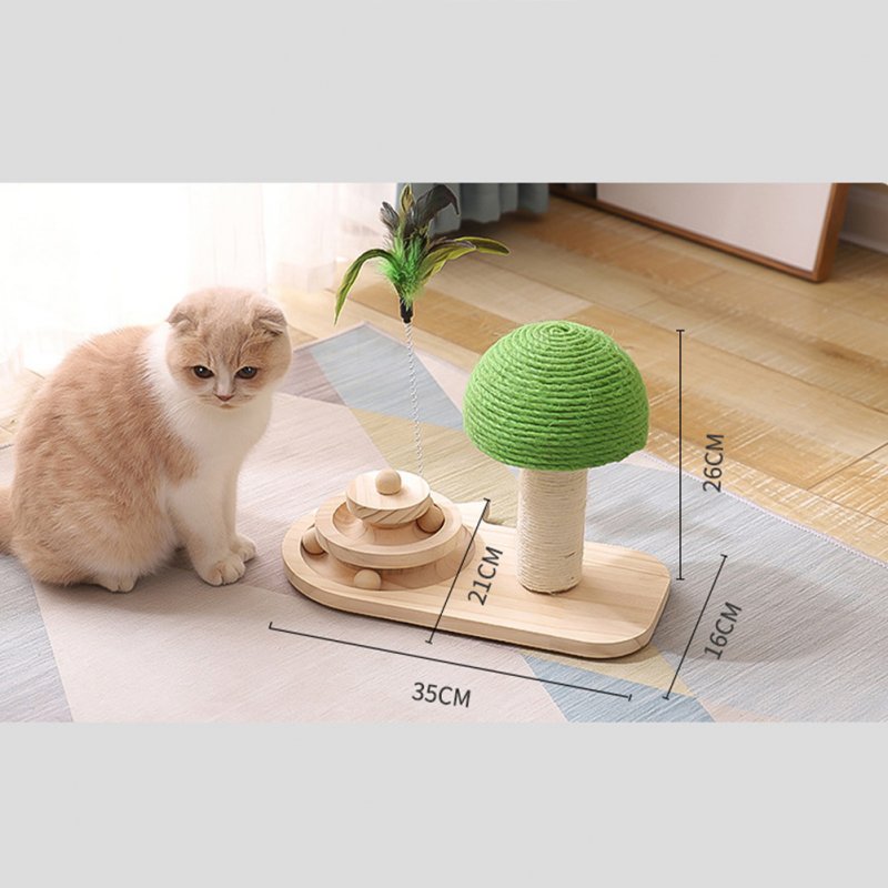 Cat Turntable Toy With Interactive Balls Cat Teaser Stick Pet Supplies For Indoor Cats Physical Exercise 