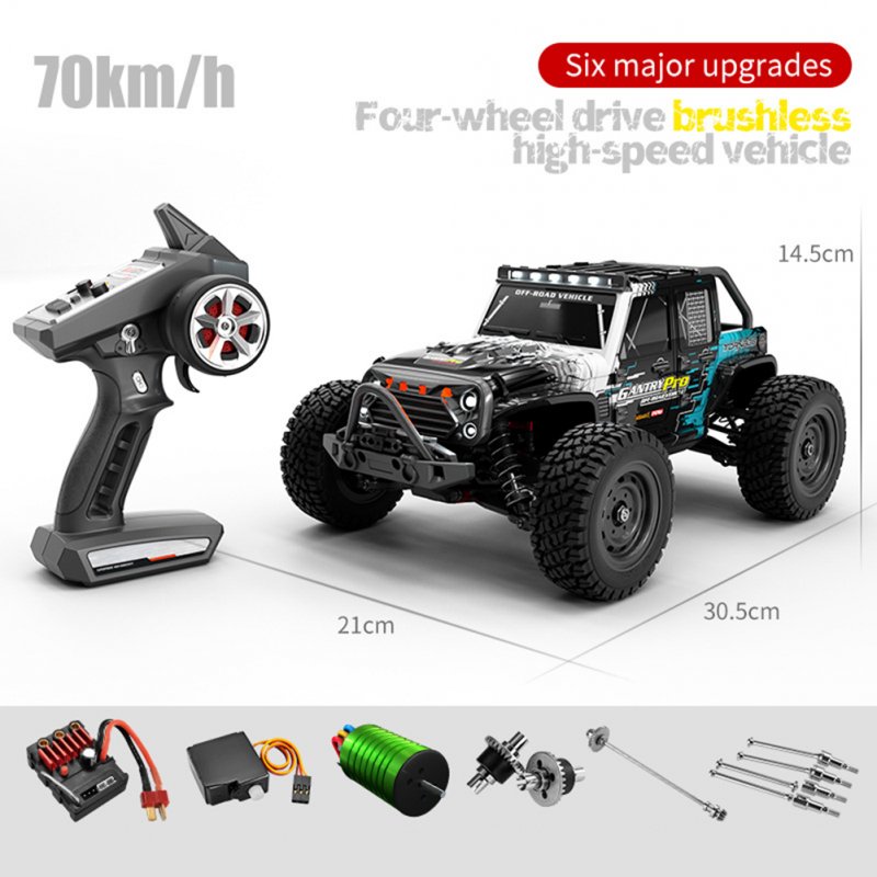 Scy 16101pro 1:16 4wd Remote Control Vehicle Full Scale High-speed RC Car Toy Children Toys Blue 1 Battery