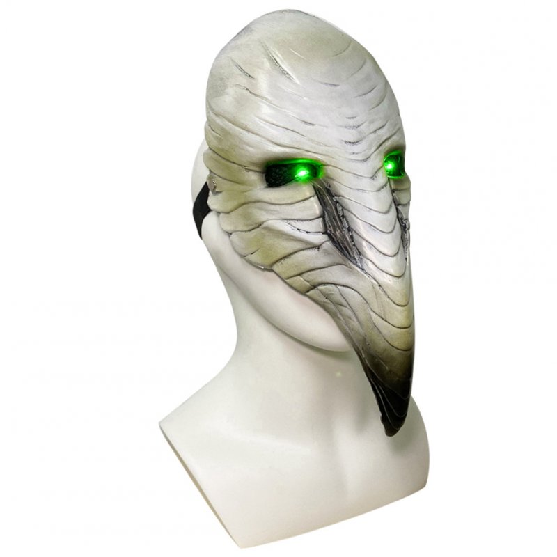 Plague Doctor Bird Mask Long Nose Beak Cosplay Steampunk Halloween Costume Props Latex Material Bone beak glowing