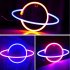 Planet Led Neon Signs  5V USB Battery Powered Aesthetic Hanging Neon Light  High Brightness LED Lighting Planet Lights For Bedroom  Gaming Room Wall Decoration 