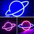 Planet Led Neon Signs  5V USB Battery Powered Aesthetic Hanging Neon Light  High Brightness LED Lighting Planet Lights For Bedroom  Gaming Room Wall Decoration 