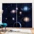 Planet Printing Window Curtain for Balcony Bedroom Kids Room Shading Drapes As shown Width 150cmX Height 166cm