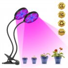 Plant Lights, Full Spectrum LED Grow Lights, With Adjustable Gooseneck, 4H/8H/12H Timer, 5 Dimming Levels, Plant Growing Light, For Plants Seeding Blooming Fruiting 30W (two heads)