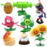 Plants vs  Zombies Toy Double Head Peashooter Clover Gift Box Set Toy 686 35  Plastic  8 plants   2 zombies