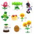 Plants vs  Zombies Toy Double Head Peashooter Clover Gift Box Set Toy 686 35  Plastic  8 plants   2 zombies