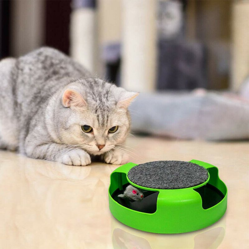 Wholesale Plastic Cats Toy Scratch Mouse Board Funny Turntable Pet Cats