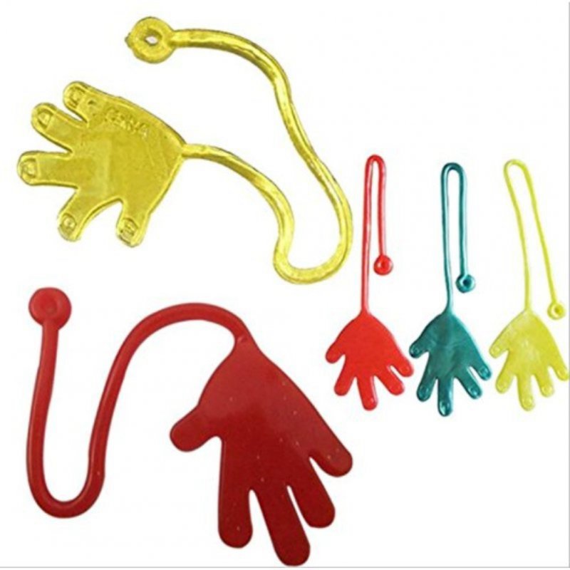 Plastic Elasticity Flexible Stretchable Sticky Palm Climbing Wall Creative Tricky Toy Random Color