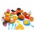 Plastic Fast Food Playset Mini Hamburg French Fries Hot Dog Ice Cream Cola Food Toy for Children Pretend Play Gift for Kids
