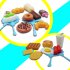 Plastic Fast Food Playset Mini Hamburg French Fries Hot Dog Ice Cream Cola Food Toy for Children Pretend Play Gift for Kids