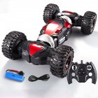 Plastic Gesture Induction Four-wheel Remote  Control  Car Twisting Off-road Vehicle Children Drift Rc Toys With Light Music C1-Red-Climbing car