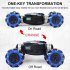 Plastic Gesture Induction Four wheel Remote  Control  Car Twisting Off road Vehicle Children Drift Rc Toys With Light Music C1 Blue Climbing car
