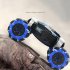 Plastic Gesture Induction Four wheel Remote  Control  Car Twisting Off road Vehicle Children Drift Rc Toys With Light Music C1 Blue Climbing car
