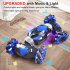 Plastic Gesture Induction Four wheel Remote  Control  Car Twisting Off road Vehicle Children Drift Rc Toys With Light Music C1 blue stunt  single mode 