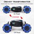 Plastic Gesture Induction Four wheel Remote  Control  Car Twisting Off road Vehicle Children Drift Rc Toys With Light Music C1 Red Stunt  Dual Mode 