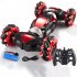 Plastic Gesture Induction Four wheel Remote  Control  Car Twisting Off road Vehicle Children Drift Rc Toys With Light Music C1 Red Stunt  Dual Mode 